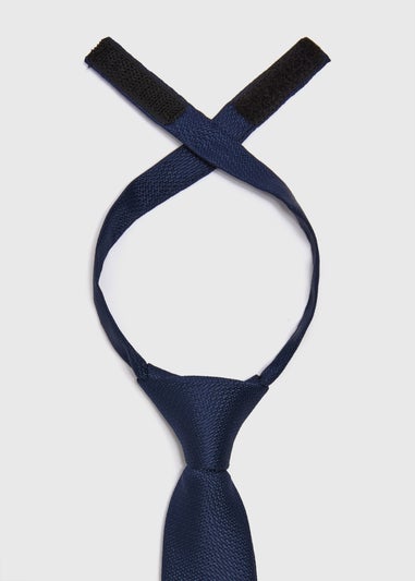 Boys Navy Velcro Tie (3-6yrs)