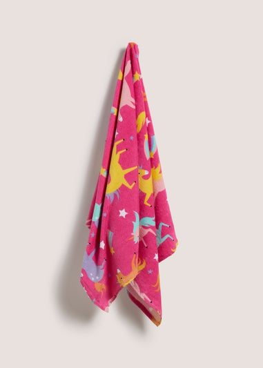 Kids Pink Unicorn Towel