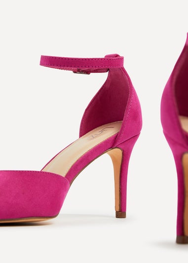 Linzi Maci Fuchsia Suede Stiletto Court Heel