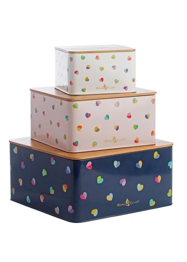 Beau & Elliot Confetti Square Nesting Tins (Set of 3)