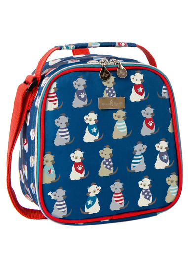 Beau & Elliot Navy Scruffy Pups Kids Lunch Bag  & Bottle