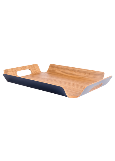 Summerhouse by Navigate Navy Medium Willow Serving Tray Midnight