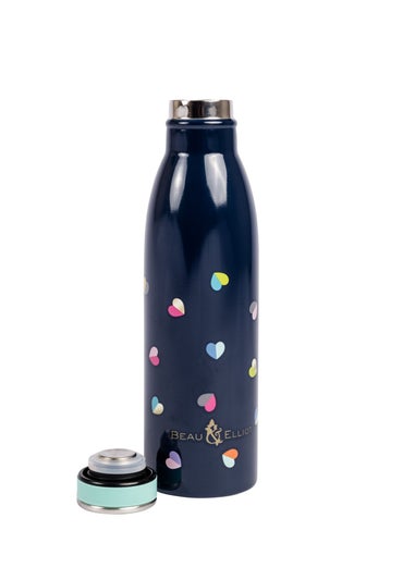 Beau & Elliot Navy Mini Confetti Stainless Steel Drinks Bottle (500ml)