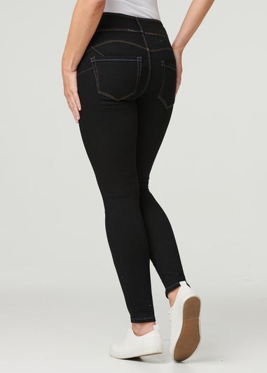 Izabel London Black Denim High Waist Skinny Jeans