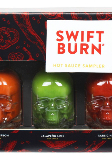 Modern Gourmet Red Swift Burn Skull Hot Sauce Sampler 4 Pack