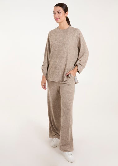 Blue Vanilla Mocha Oversized Wide Leg Loungewear Set