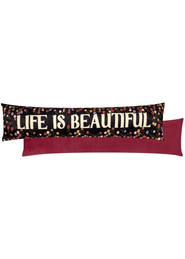 furn. La Vida Life Is Beautiful Velvet Draught Excluder