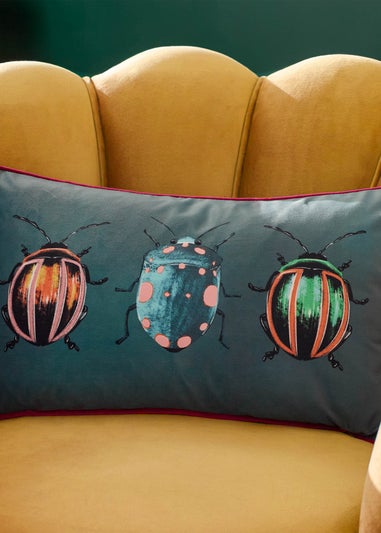 furn. Beetalis Piped Velvet Filled Cushion (30cm x 50cm)