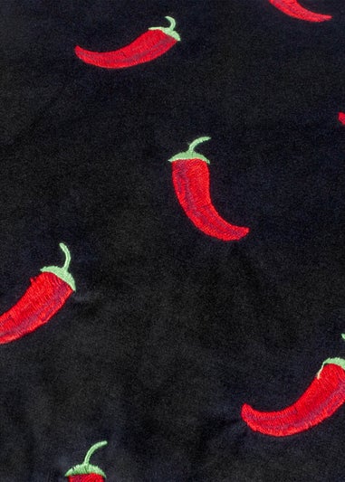 furn. Chillies Embroidered Filled Cushion (40cm x 60cm)