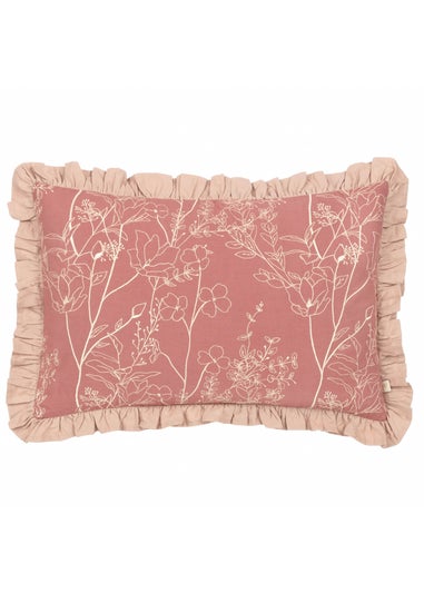 Wylder Mae Embroidered Cotton Filled Cushion (35cm x 50cm)