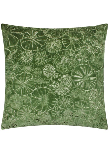 furn. Picking Patch Embroidered Velvet Filled Cushion (45cm x 45cm)