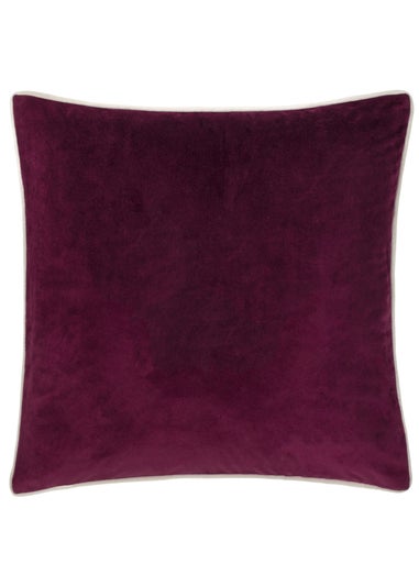 furn. Pineberry Forest Piped Velvet Filled Cushion (45cm x 45cm)