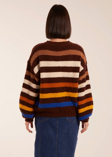 Blue Vanilla Chocolate Soft Touch Stripe Jumper