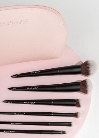 Brushworks Pale Pink Essentials Makeup Brush Set