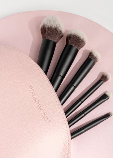 Brushworks Pale Pink Essentials Makeup Brush Set