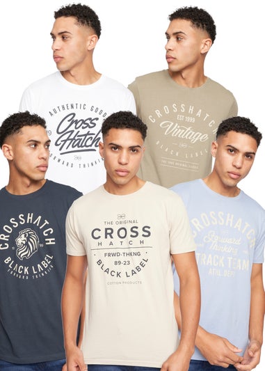 Crosshatch Multi Fellmire T-Shirts (5 Pack)