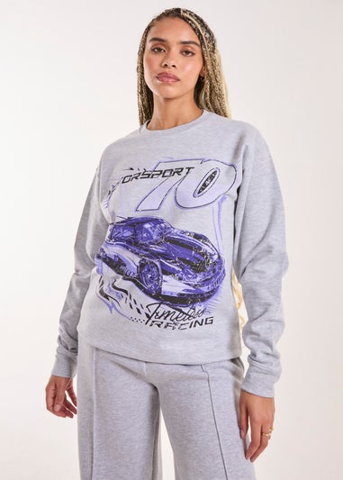 Pink Vanilla Grey Motorsport Oversized Sweat