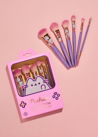 Spectrum Pastel Pink Pusheen Gamer Girl Makeup Brush Set