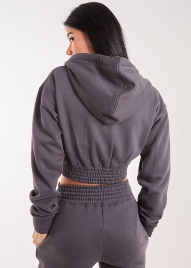 Pink Vanilla Grey Long Sleeve Zip Up Hoodie