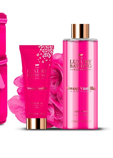 The Luxury Bathing Company Pink Escape Bag Set