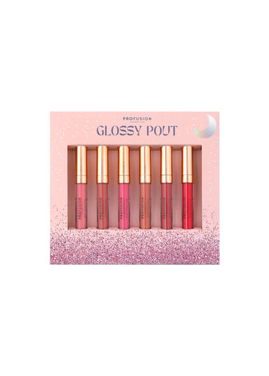 Profusion Cosmetics Glossy Pout Lip Gloss Set 6pc