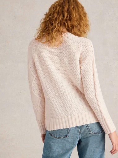 Pullover mit Patchwork-Strickmuster