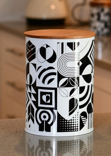 Beau & Elliot Black & White Monochrome Canisters (Set of 3)