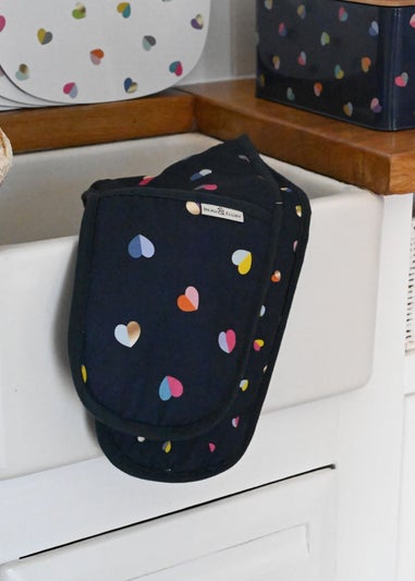 Beau & Elliot Navy Confetti Double Oven Gloves