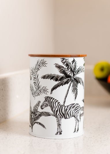 Summerhouse by Navigate Black & White Madagascar Canister Zebra (Set of 3)