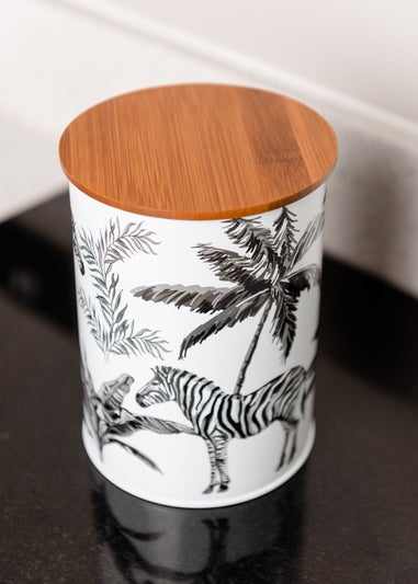 Summerhouse by Navigate Black & White Madagascar Canister Zebra (Set of 3)