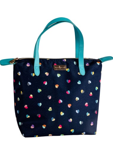 Beau & Elliot Navy Mini Confetti Luxury Lunch Tote & Bottle