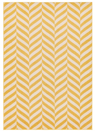 Asiatic Muse Yellow Chevron Rug