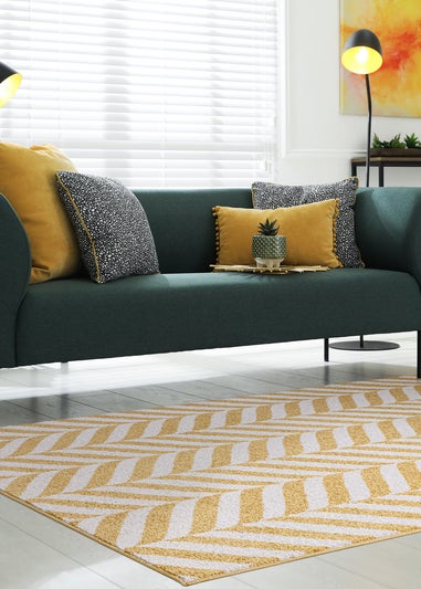 Asiatic Muse Yellow Chevron Rug