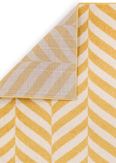 Asiatic Muse Yellow Chevron Rug