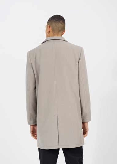 Brave Soul Beige Single Breasted Formal Coat