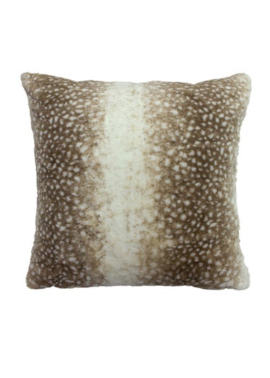 Paoletti Fawn Faux Fur Filled Cushion (50cm x 50cm)