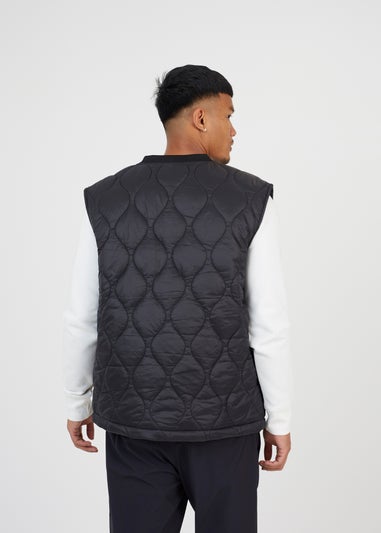 Brave Soul Black Onion Quilted Gilet