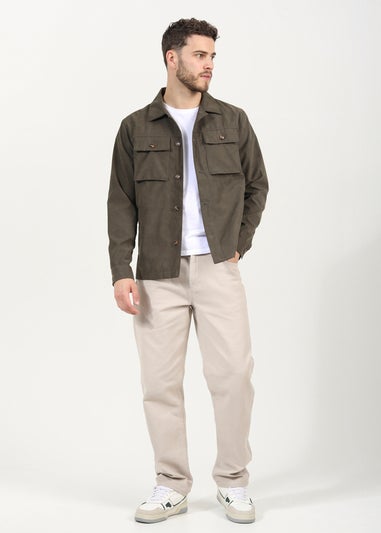 Brave Soul Khaki Button Through Shacket