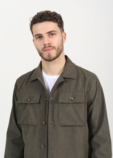 Brave Soul Khaki Button Through Shacket