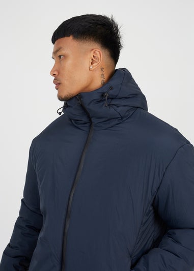 Brave Soul Navy Padded Hooded Jacket