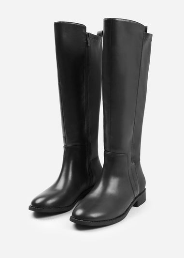 Where's That From Parker Black Wide Calf Knee High Boots