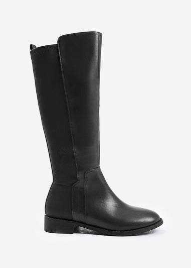 Where's That From Parker Black Wide Calf Knee High Boots