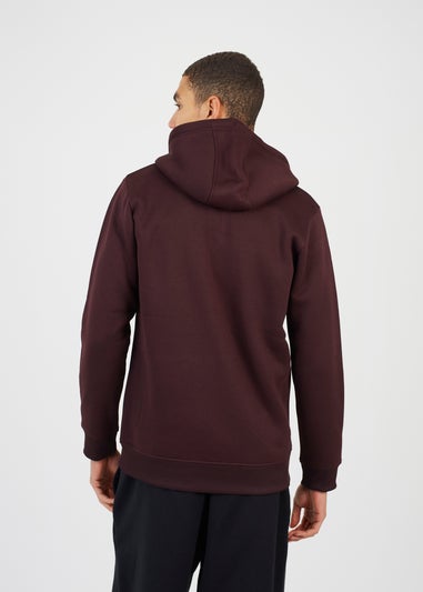 Brave Soul Burgundy Zip Through Hoody