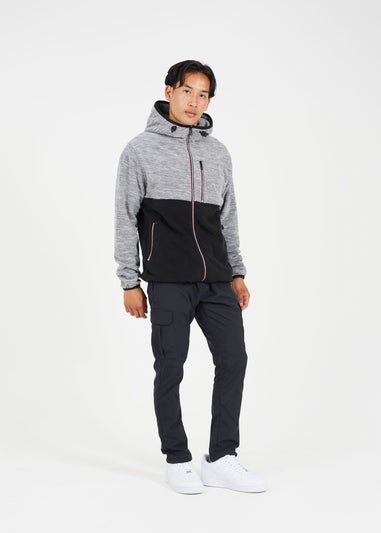 Brave Soul Ecru Colour Block Zip Through Hoody