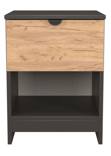 Swift Ready Assembled Arran 1 Drawer Open Shelf Bedside Cabinet