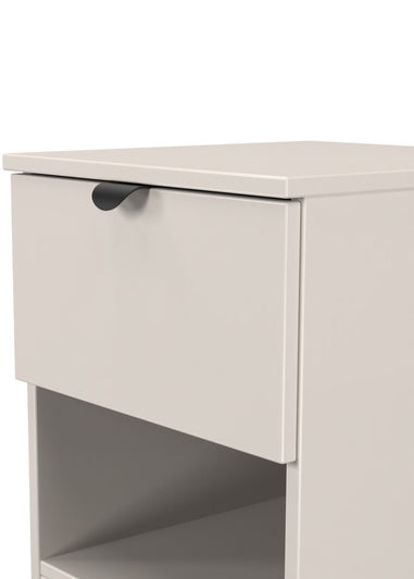 Swift Ready Assembled Arran 1 Drawer Open Shelf Bedside Cabinet