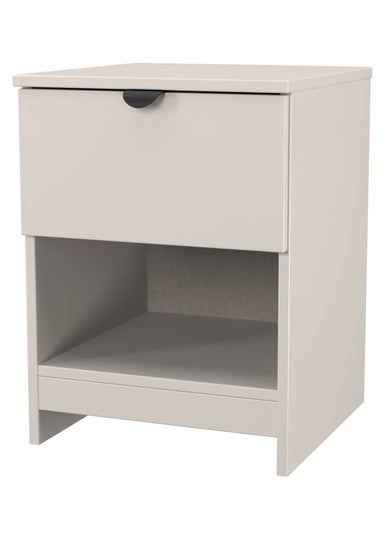 Swift Ready Assembled Arran 1 Drawer Open Shelf Bedside Cabinet