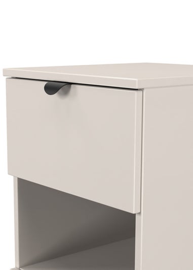 Swift Ready Assembled Arran 2 Drawer Open Shelf Bedside Cabinet