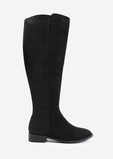 Where's That From Black Suede Diem Over The Knee Boots