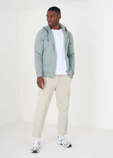 Brave Soul Green Zip Through Hoody